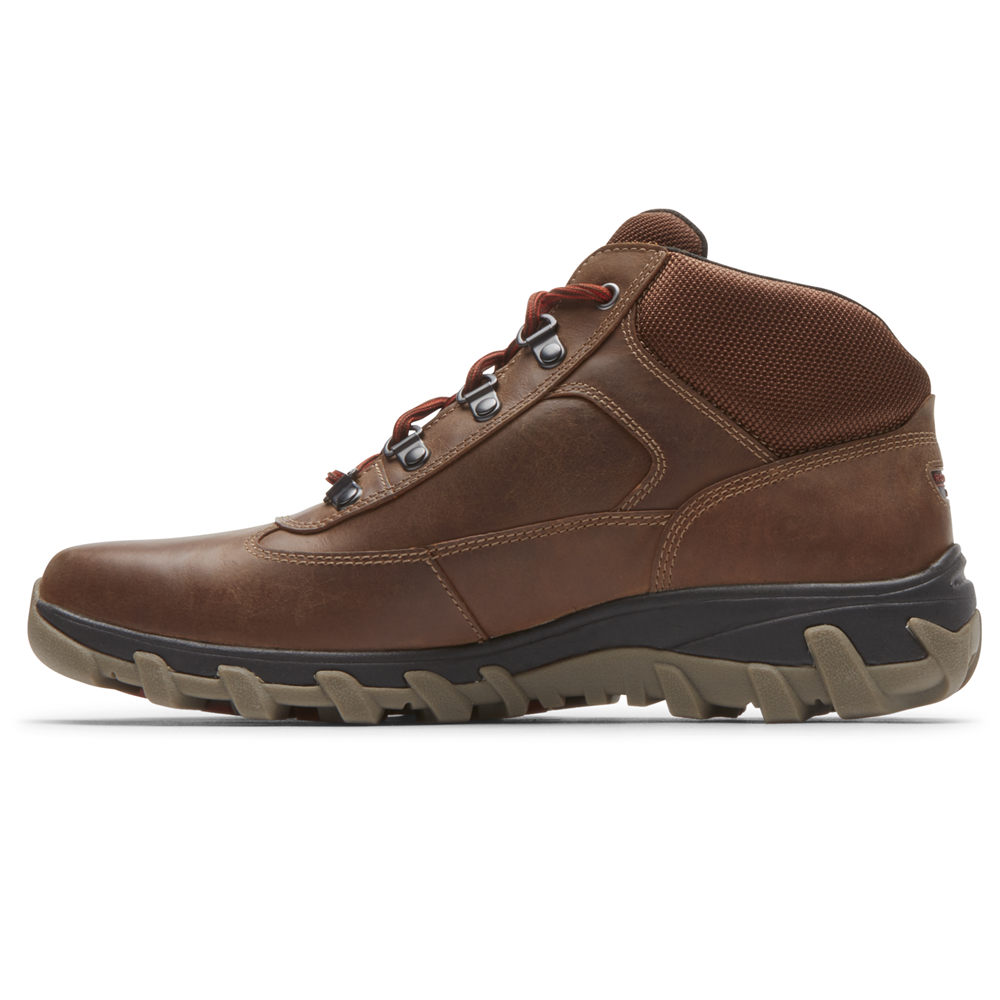 Botas Rockport Hombre Mexico - Cold Springs Plus Waterproof Chukka Marrom - DYCRJ1923